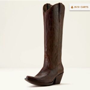 Ariat Casanova x Toe Brown Crocodile Cowboy Boots